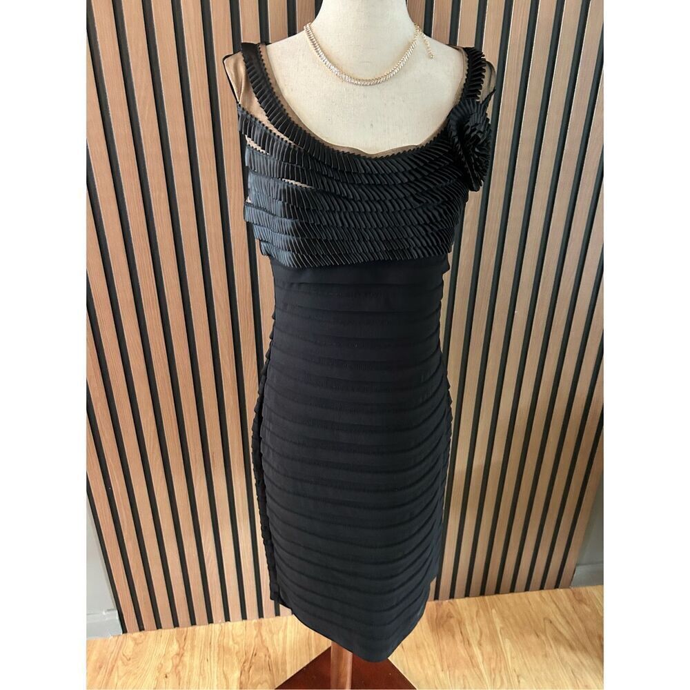 Collection dress barn  Womens Cocktail Dress Size 10 Black Soft Lined Stretch
